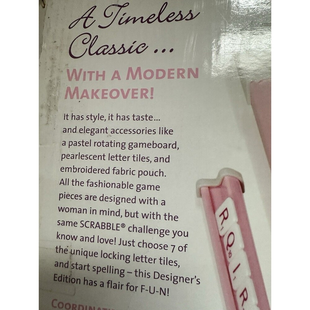 Scrabble Designer's Edition Toys R Us (2008) rotating board Barbie pink VG - Picture 7 of 10